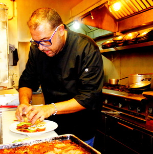 Chef Tarantino prepares appetizer.JPG